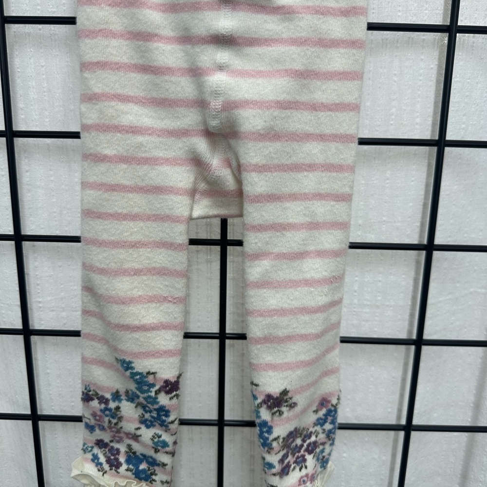 Ruffle Butts Pink and Cream Leggings